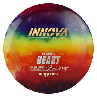 Innova Disc Golf Champion I-Dye Beast Distance Driver 10/5/-2/2 Rainbow/Gold Holo 167 grams