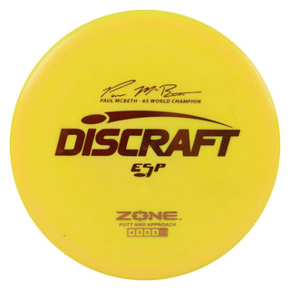Discraft Disc Golf Paul McBeth Signature ESP Zone Putter 4/3/0/3 Yellow/Bronze 173-174g