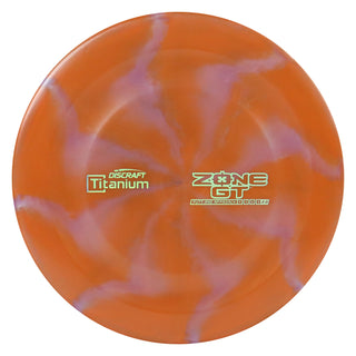 Discraft Disc Golf Titanium Swirl Zone GT Putter 4/3/0/3 Orange/Holo 164-166g