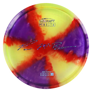 Discraft Disc Golf Paul McBeth Z Line Fly Dye Malta Midrange 5/4/1/3 Purple Bio Hazard/Snowflakes 160-163g