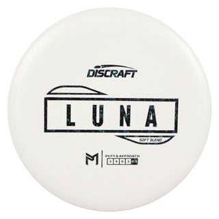 Discraft Disc Golf Paul McBeth Putter Line Soft Luna Putter 3/4/0/2 White/Black Stars 169 grams