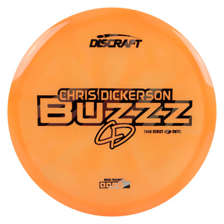 Discraft Disc Golf Chris Dickerson 2025 Tour Series Z Swirl Buzzz Midrange 5/4/-1/1 Orange/Black Silver 175-176g