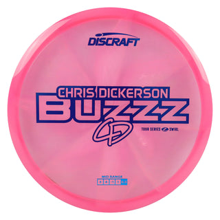 Discraft Disc Golf Chris Dickerson 2025 Tour Series Z Swirl Buzzz Midrange 5/4/-1/1 Pink/Navy Holo 177-180g