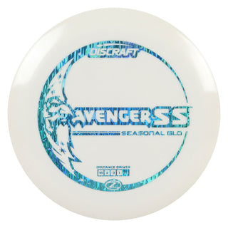Discraft Disc Golf Glo Z Avenger SS Distance Driver 10/5/-3/1 Glow/Blue Waves 170-172g