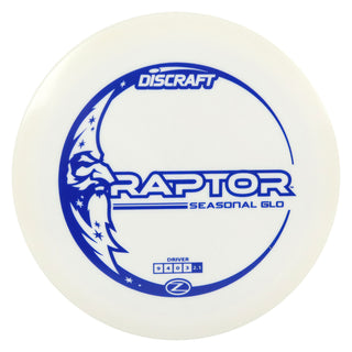 Discraft Disc Golf Glo Z Raptor Distance Driver 9/4/0/3 Glow/Navy 170-172g