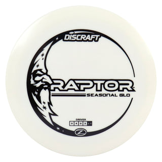 Discraft Disc Golf Glo Z Raptor Distance Driver 9/4/0/3 Glow/Black 167-169g