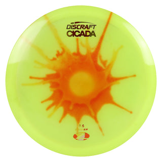 Discraft Disc Golf Z Line Fly Dye Cicada Fairway Driver 7/6/-1/1 Red Splat Yellow/Autumn Camo 173-174g