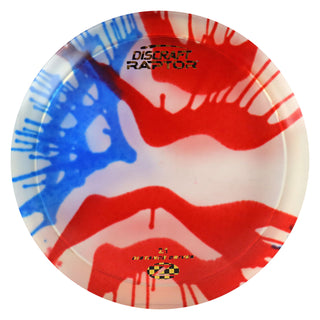 Discraft Disc Golf Z Line Fly Dye Raptor Distance Driver 9/4/0/3 USA/Gold Checkers 173-174g
