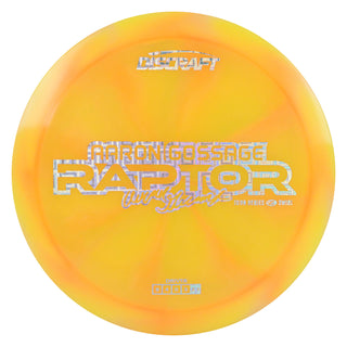 Discraft Disc Golf Aaron Gossage 2025 Tour Series Z Swirl Raptor Driver 9/4/0/3 Orange/Cubic Prisms 173-174g