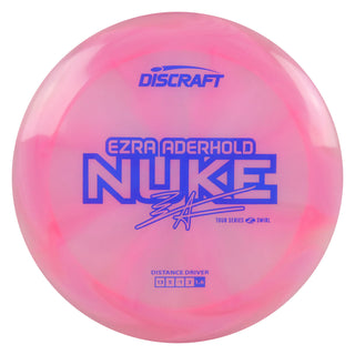 Discraft Disc Golf Ezra Aderhold 2025 Tour Series Z Swirl Nuke Driver 13/5/-1/3 Pink/Indigo 173-174g