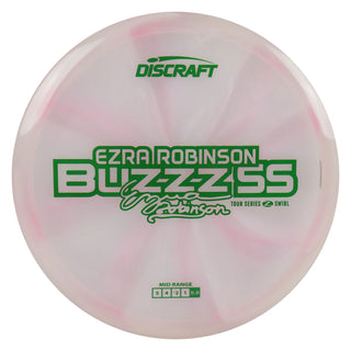 Discraft Disc Golf Ezra Robinson 2025 Tour Series Z Swirl Buzzz SS Midrange 5/4/-2/1 Blush/Green 175-176g