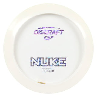 Discraft Disc Golf ESP Nuke Solid White Distance Driver 13/5/-1/3 White/Money Holo 167-169g