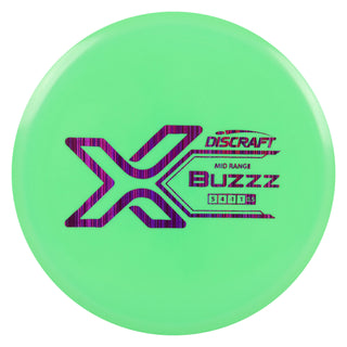 Discraft Disc Golf X Line Buzzz Midrange Disc 5/4/-1/1 Green/Purple Lines 177-180g