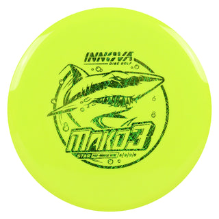 Innova Disc Golf Star Mako3 Midrange Disc 5/5/0/0 Yellow/Green Scratch 174 grams