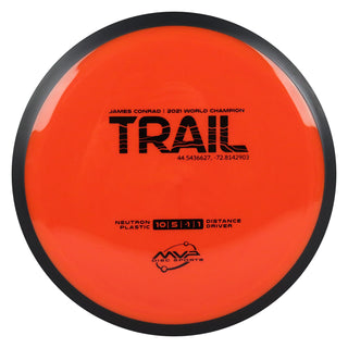 MVP Disc Golf James Conrad Neutron Trail Distance Driver 10/5/-1/1 Burnt Orange 173 grams