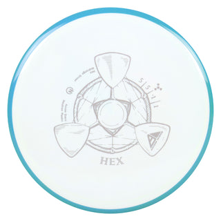 Axiom Disc Golf Neutron Hex Midrange 5/5/-1/1 White/Aqua 175 grams
