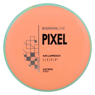 Axiom Disc Golf Simon Line Electron Lizotte Pixel Putter 2/4/0/0.5 Mango/Teal Yellow 173 grams