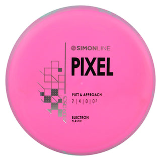 Axiom Disc Golf Simon Line Electron Lizotte Pixel Putter 2/4/0/0.5 Pink/Pink Teal 174 grams