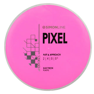 Axiom Disc Golf Simon Line Electron Lizotte Pixel Putter 2/4/0/0.5 Pink/White Grey 172 grams