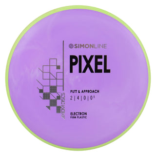 Axiom Disc Golf Simon Line Electron Firm Lizotte Pixel Putter 2/4/0/0.5 Light Purple/Yellow 169 grams