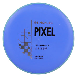 Axiom Disc Golf Simon Line Electron Firm Lizotte Pixel Putter 2/4/0/0.5 Blue/Teal 172 grams