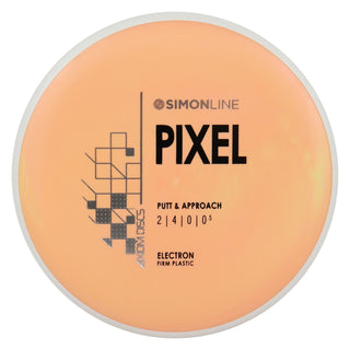 Axiom Disc Golf Simon Line Electron Firm Lizotte Pixel Putter 2/4/0/0.5 Light Orange/White 168 grams