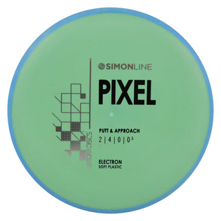 Axiom Disc Golf Simon Line Electron Soft Lizotte Pixel Putter 2/4/0/0.5 Green/Blue 168 grams