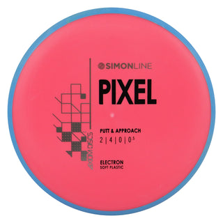 Axiom Disc Golf Simon Line Electron Soft Lizotte Pixel Putter 2/4/0/0.5 Red/Blue 168 grams