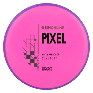 Axiom Disc Golf Simon Line Electron Soft Lizotte Pixel Putter 2/4/0/0.5 Pink/Purple 172 grams