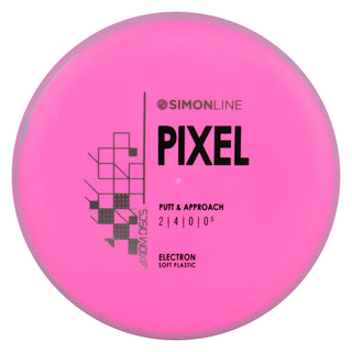 Axiom Disc Golf Simon Line Electron Soft Lizotte Pixel Putter 2/4/0/0.5 Pink/Pink 165 grams