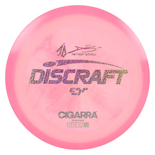 Discraft Disc Golf Anthony Barela Signature ESP Cigarra Fairway Driver 7/6/-1/2 Pink Peach/Gold Shimmer 167-169g