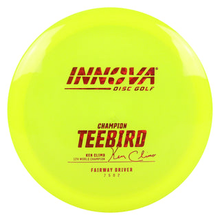 Innova Disc Golf Champion Teebird Fairway Driver 7/5/0/2 Yellow/Red Shatter 171 grams