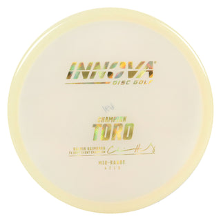 Innova Disc Golf Champion Toro Midrange Disc 4/2/1/3 Cream/Gold Cubes 169 grams