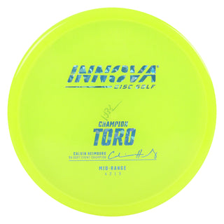 Innova Disc Golf Champion Toro Midrange Disc 4/2/1/3 Yellow/Blue Shatter 173 grams