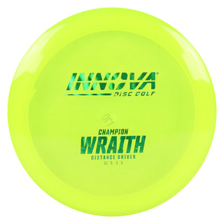 Innova Disc Golf Champion Wraith Distance Driver 11/5/-1/3 Yellow/Green Prism Waves 170 grams