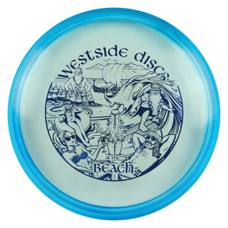 Westside Disc Golf VIP-X Orbit Warship - Westside at the Beach Blue/Navy 178 grams