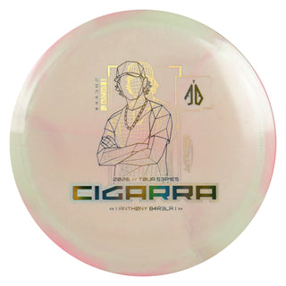 Discraft Disc Golf 2026 Anthony Barela Tour Seires Cigarra V2 Lime Pink/Blue Metallic 167-169g