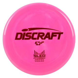 Discraft Disc Golf ESP Sled Putt and Approach 3/2/-1/2 Hot Pink/Red Weave 174g