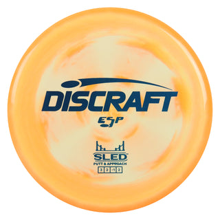Discraft Disc Golf ESP Sled Putt and Approach 3/2/-1/2 Creamsicle/Turquoise 174g