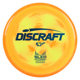 Discraft Disc Golf ESP Sled Putt and Approach 3/2/-1/2 Orange Yellow/Turquoise 174g