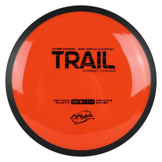 MVP Disc Golf James Conrad Neutron Trail Distance Driver 10/5/-1/1 Orange 172 grams