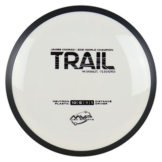 MVP Disc Golf James Conrad Neutron Trail Distance Driver 10/5/-1/1 White 168 grams