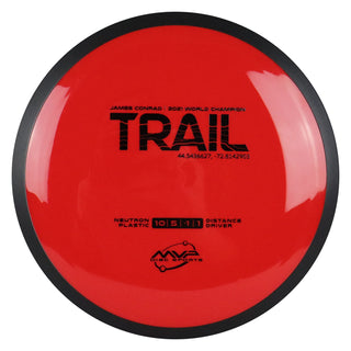 MVP Disc Golf James Conrad Neutron Trail Distance Driver 10/5/-1/1 Red 174 grams