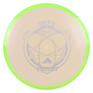 Axiom Disc Golf Fission Defy Distance Driver 11/5/-1/3 Peach/Lime 146 grams