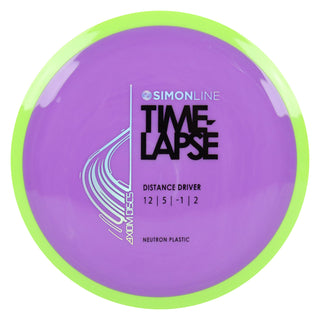 Axiom Disc Golf Neutron Time-Lapse Retooled Distance Driver 12/5/-1/2 Purple/DayGlo 173 grams
