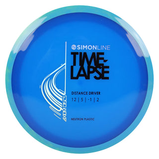 Axiom Disc Golf Neutron Time-Lapse Retooled Distance Driver 12/5/-1/2 Dark Blue/Blue Yellow 172 grams