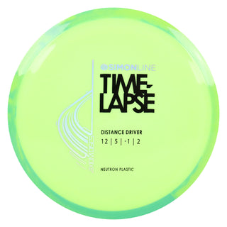 Axiom Disc Golf Neutron Time-Lapse Retooled Distance Driver 12/5/-1/2 DayGlo/Green Blend 173 grams