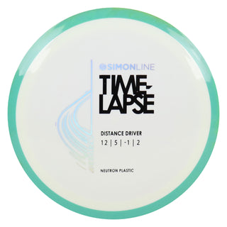 Axiom Disc Golf Neutron Time-Lapse Retooled Distance Driver 12/5/-1/2 White/Teal Blend 174 grams