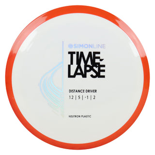 Axiom Disc Golf Neutron Time-Lapse Retooled Distance Driver 12/5/-1/2 White/Orange Red 174 grams