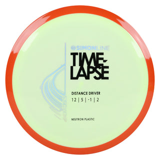 Axiom Disc Golf Neutron Time-Lapse Retooled Distance Driver 12/5/-1/2 Pastel Yellow/Orange Blend 173 grams